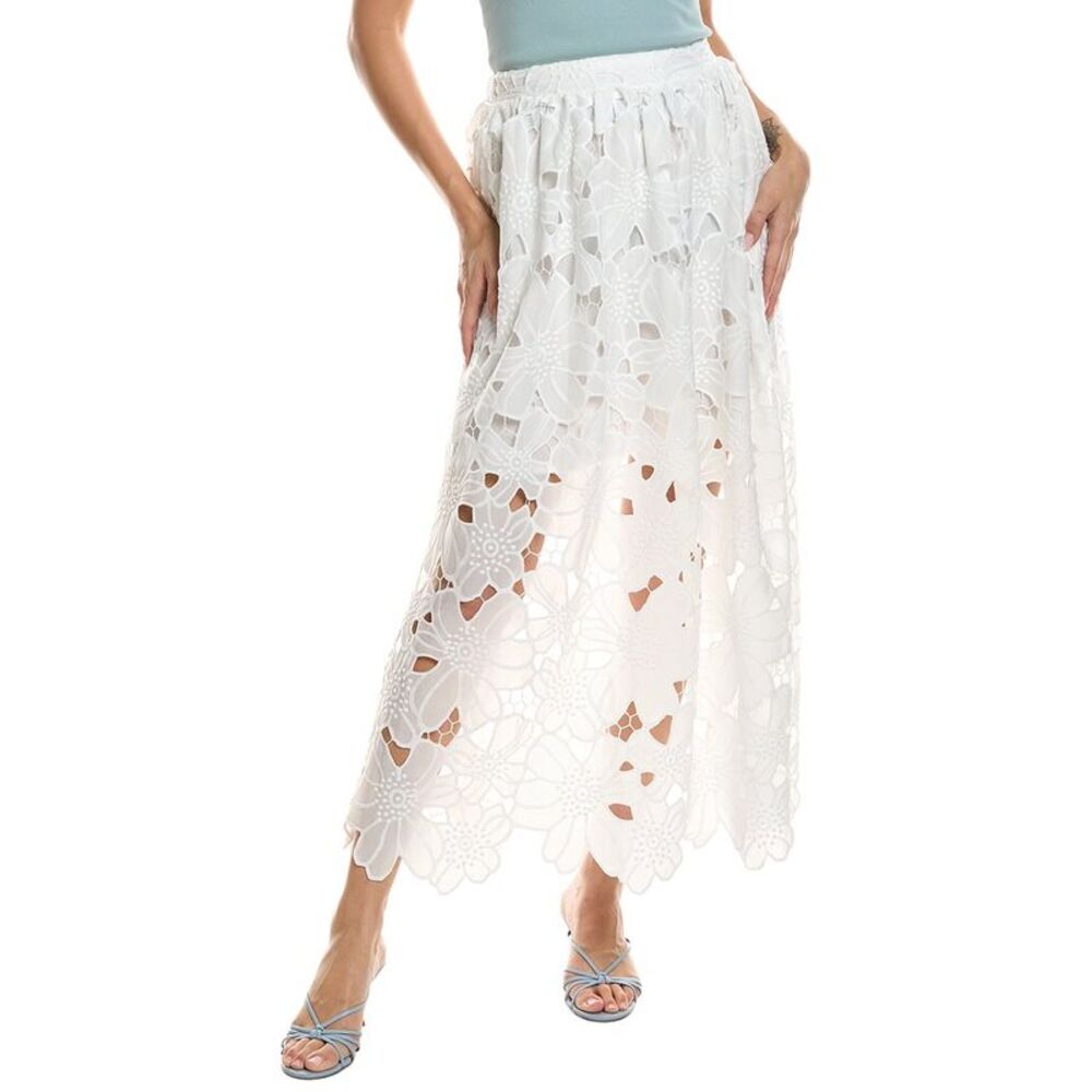 To My Lovers Womens Maxi Skirt, White